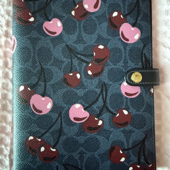 Coach Cherry Print Tote Set - Blue and Pink - Picture 5 of 6